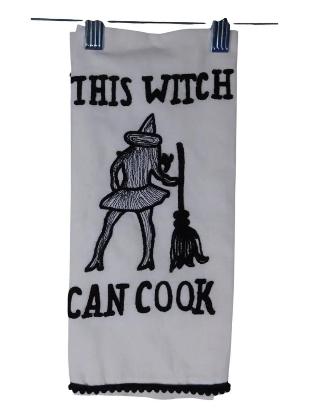 This Witch Can Cook Embroidered Kitchen Towel Set Of 2 Halloween Decor 18x28 Inc